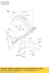 Ici, vous pouvez commander le volet, filtre à air kx250-k1 auprès de Kawasaki , avec le numéro de pièce 350191252RZ: