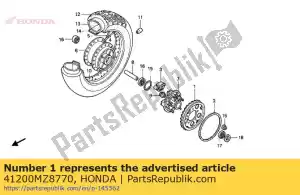 Honda 41200MZ8770 roda dentada, dri final - Lado inferior