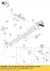 ktm 90502031000 koppelingshendel cpl. - Onderkant