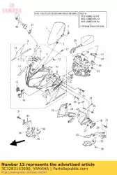 Ici, vous pouvez commander le emblème auprès de Yamaha , avec le numéro de pièce 3C3283153000: