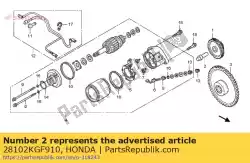 Aqui você pode pedir o eixo, redução de partida em Honda , com o número da peça 28102KGF910: