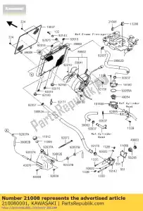 kawasaki 210080001 breaker,fan motor kvf750-a1 - Bottom side