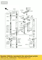 440131476, Kawasaki, horquilla interior, derecha kawasaki kx 125 250, Nuevo