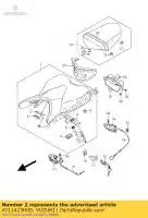 4511423H00, Suzuki, plate,seat fron suzuki gsx 1300 2008 2009 2010, New