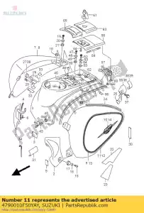 Suzuki 4790010F50YAY cover assy,side - Bottom side