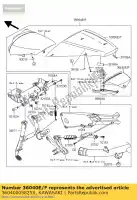 36040005825X, Kawasaki, cover-tail, cnt, m.m.gray zx1400 kawasaki zzr 1400 2010, Nuovo