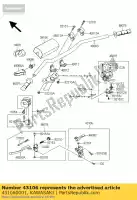 431060001, Kawasaki, freno a leva di stazionamento ksf45 kawasaki kfx 450 2008 2009 2010 2011 2012 2013 2014, Nuovo