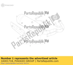 Aprilia 1A001718, Geluiddemper gekatalyseerd, OEM: Aprilia 1A001718