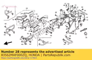 Honda 83562MAF000ZQ deksel, l.l * type28 * - Onderkant