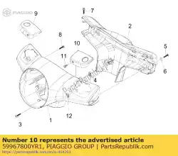 Aqui você pode pedir o tampa da bomba esquerda em Piaggio Group , com o número da peça 59967800YR1: