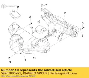 Piaggio Group 59967800YR1 tampa da bomba esquerda - Lado inferior