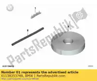 61138353748, BMW, Kabelverbinding bmw  c1  20 40 125 200 310 400 600 650 700 750 800 850 900 1000 1100 1150 1200 1250 1300 1600 1800 1992 1993 1994 1995 1996 1997 1998 1999 2000 2001 2002 2003 2004 2005 2006 2007 2008 2009 2010 2011 2012 2013 2014 2015 2016 2017 2018 2019 2020 2021, Nieuw