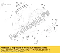 62212840HF, Piaggio Group, carenagem inferior esquerda    , Novo