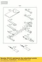 921100031, Kawasaki, chave de ferramenta, extremidade aberta, 10x kawasaki klx  s t ninja r ex250 k sf w 250r klx250 250 , Novo