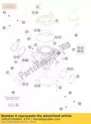 Tutaj możesz zamówić g? Owica cylindra 250 sx od KTM , z numerem części 54830106400: