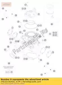 ktm 54830106400 g?owica cylindra 250 sx - Dół