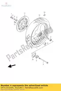 suzuki 5471101D00 eje delantero - Lado inferior