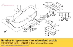 Here you can order the no description available at the moment from Honda, with part number 83506MN1670: