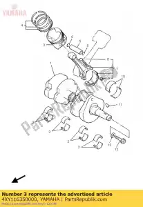 yamaha 4XY116350000 pistón (0.25 mm o / s) - Lado inferior