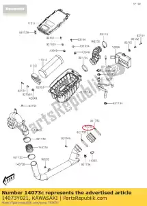 kawasaki 14073Y021 01 conducto, junta - Lado inferior