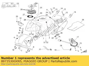 Piaggio Group 89735300XN5 zbiornik paliwa, czarny - Dół