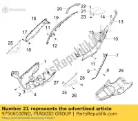 97506100ND, Piaggio Group, Painel de fechamento sem pintura     , Novo