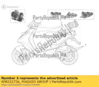 AP8222756, Piaggio Group, Behuizing schroeven. blauw ergal aprilia sr air ho ie carb 0 50 2, Nieuw