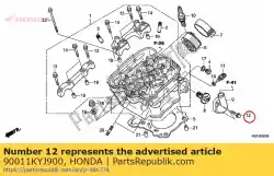 Aqui você pode pedir o parafuso, flange, 6x22 (nshf) em Honda , com o número da peça 90011KYJ900: