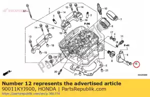 Honda 90011KYJ900 parafuso, flange, 6x22 (nshf) - Lado inferior