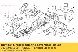 honda 33722MEL000 socket comp., license - Bottom side