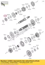 Aqui você pode pedir o engrenagem, entrada 2ª, 15t klx250s9f em Kawasaki , com o número da peça 132620480: