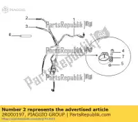 2R000197, Piaggio Group, cable de emparejamiento aprilia derbi etx lbmetx10 lbmetx20 150 2014 2016 2017 2018 2019, Nuevo