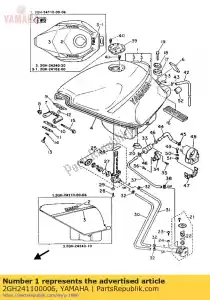 Yamaha 2GH241100006 fuel tank comp. - Bottom side