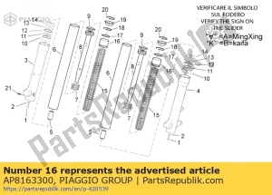 aprilia AP8163300 enchufe - Lado superior