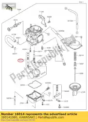 Aquí puede pedir tornillo de pilotaje de aire zx1100-e1 de Kawasaki , con el número de pieza 160141080: