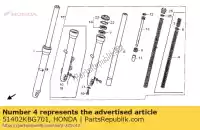 51402KBG701, Honda, printemps b, fr. fourchette (showa) honda cb 250 1992 1994 1996 1997, Nouveau