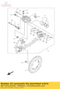 yamaha B67259215000 steun, steun - Onderkant