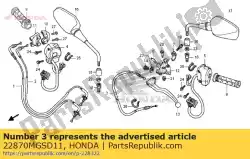 kabelcomp., koppeling van Honda, met onderdeel nummer 22870MGSD11, bestel je hier online: