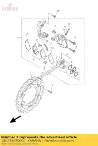 yamaha 1XC2580T0000 remklauw (links) - Onderkant