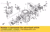 12200ML3680, Honda, comp. cabeça, cilindro honda cr  r cr500r 1 2 500 , Novo