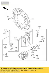 Kawasaki 430820059 klocki hamulcowe - Dół