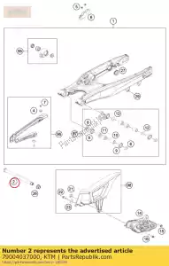 KTM 79004037000 swing arm m16x1,5 2016 - Bottom side