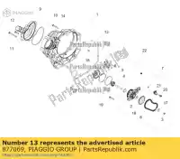 877069, Piaggio Group, junta da tampa da bomba de água aprilia  caponord dorsoduro shiver zd4kb000 zd4kbu00 zd4kh000 zd4kh001 zd4khu00 zd4khu01 zd4rab00, zd4rad00 zd4rag00 zd4sm000, zd4sma00, zd4smc00, zd4smc01 zd4tv000, zd4tv001, zd4tva00, zd4tva01, zd4tvc00,  zd4vk000, zd4vka, zd4vk001, zd4vka01 zd4vkb000, , Novo