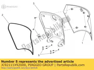 Piaggio Group JC92111X92000 placa - Lado inferior