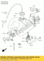 92161S100, Kawasaki, serranda, serbatoio carburante, fr ksf400-a1 kawasaki kfx 400 2004 2005 2006, Nuovo