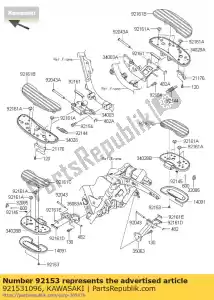 kawasaki 921531096 perno, casquillo, 6x10 vn1500-p1 - Lado inferior