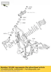 Aqui você pode pedir o frame-comp, p. Silver em Kawasaki , com o número da peça 321600610458: