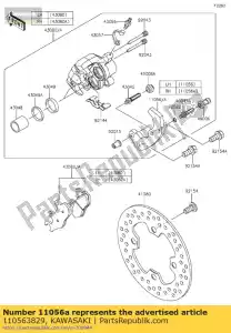 kawasaki 110563829 01 suporte - Lado inferior