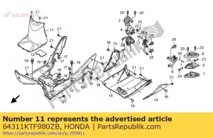 Honda 64311KTF980ZB lid,maint*yr286r* - Bottom side