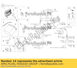 Aprilia AP8176100, Lont, OEM: Aprilia AP8176100